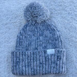 The North Face Gray Knit Pom Beanie